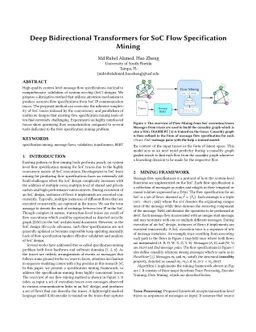Deep Bidirectional Transformers for SoC Flow Specification Mining