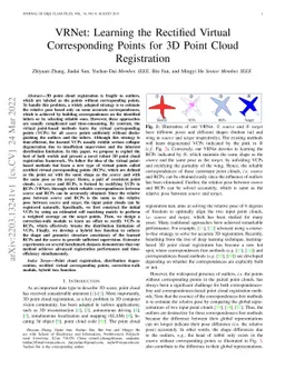 VRNet: Learning the Rectified Virtual Corresponding Points for 3D Point
  Cloud Registration