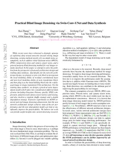 Practical Blind Image Denoising via Swin-Conv-UNet and Data Synthesis