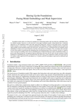 Shoring Up the Foundations: Fusing Model Embeddings and Weak Supervision
