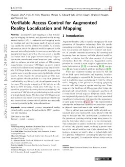 Verifiable Access Control for Augmented Reality Localization and Mapping