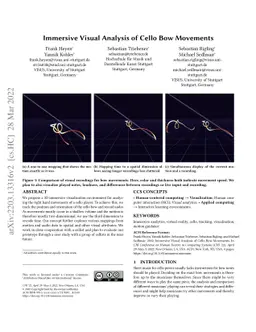 Immersive Visual Analysis of Cello Bow Movements