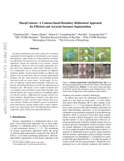 SharpContour: A Contour-based Boundary Refinement Approach for Efficient
  and Accurate Instance Segmentation