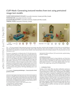 CLIP-Mesh: Generating textured meshes from text using pretrained
  image-text models