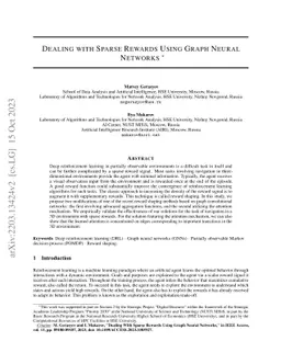 Dealing with Sparse Rewards Using Graph Neural Networks