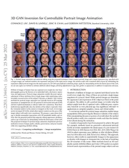 3D GAN Inversion for Controllable Portrait Image Animation