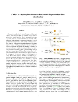 CAD: Co-Adapting Discriminative Features for Improved Few-Shot
  Classification