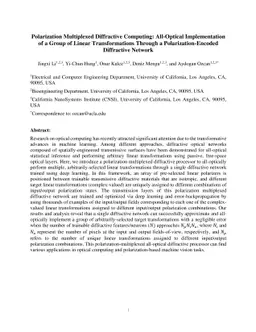 Polarization Multiplexed Diffractive Computing: All-Optical
  Implementation of a Group of Linear Transformations Through a
  Polarization-Encoded Diffractive Network