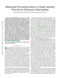 Multimodal Pre-training Based on Graph Attention Network for Document
  Understanding