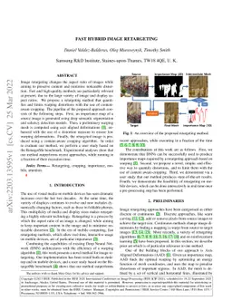 Fast Hybrid Image Retargeting