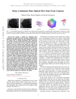 Dense Continuous-Time Optical Flow from Events and Frames
