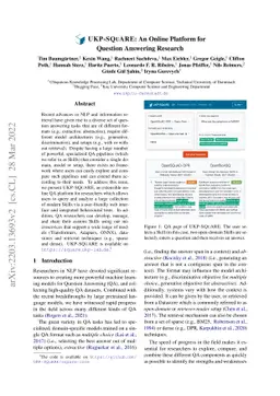 UKP-SQUARE: An Online Platform for Question Answering Research