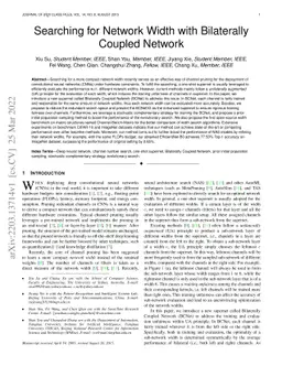 Searching for Network Width with Bilaterally Coupled Network