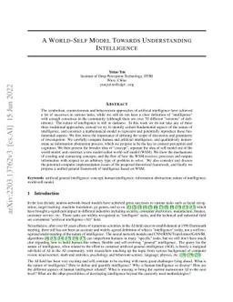 A World-Self Model Towards Understanding Intelligence
