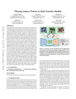 Playing Lottery Tickets in Style Transfer Models