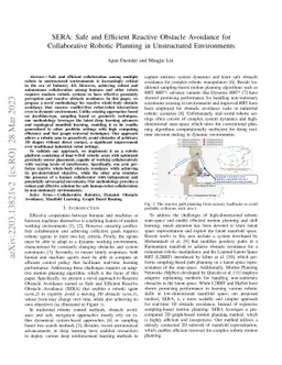 SERA: Safe and Efficient Reactive Obstacle Avoidance for Collaborative
  Robotic Planning in Unstructured Environments