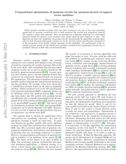 Compositional optimization of quantum circuits for quantum kernels of
  support vector machines