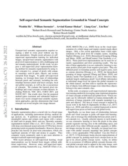 Self-supervised Semantic Segmentation Grounded in Visual Concepts