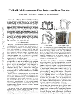 FD-SLAM: 3-D Reconstruction Using Features and Dense Matching