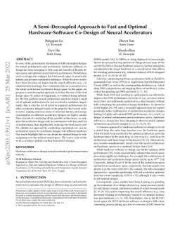 A Semi-Decoupled Approach to Fast and Optimal Hardware-Software
  Co-Design of Neural Accelerators