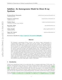SolidGen: An Autoregressive Model for Direct B-rep Synthesis