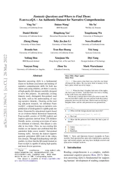 Fantastic Questions and Where to Find Them: FairytaleQA -- An Authentic
  Dataset for Narrative Comprehension