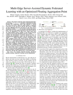 Multi-Edge Server-Assisted Dynamic Federated Learning with an Optimized
  Floating Aggregation Point