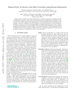 Tuning Particle Accelerators with Safety Constraints using Bayesian
  Optimization