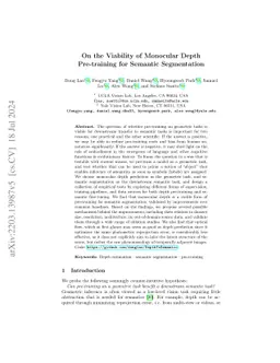 On the Viability of Monocular Depth Pre-training for Semantic
  Segmentation