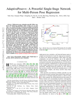 AdaptivePose++: A Powerful Single-Stage Network for Multi-Person Pose
  Regression