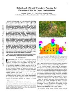 Robust and Efficient Trajectory Planning for Formation Flight in Dense
  Environments