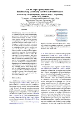 Are All Steps Equally Important? Benchmarking Essentiality Detection of
  Events