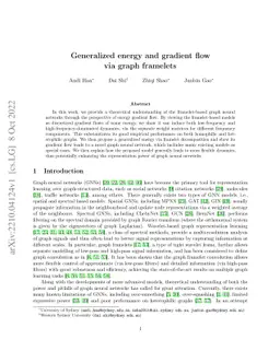 Generalized energy and gradient flow via graph framelets