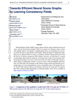 Towards Efficient Neural Scene Graphs by Learning Consistency Fields