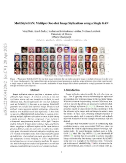 MultiStyleGAN: Multiple One-shot Image Stylizations using a Single GAN