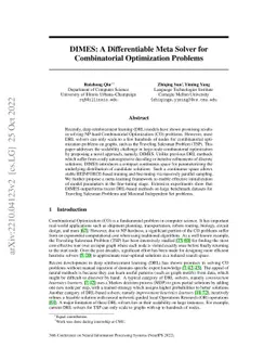 DIMES: A Differentiable Meta Solver for Combinatorial Optimization
  Problems