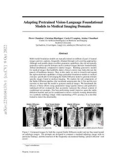 Adapting Pretrained Vision-Language Foundational Models to Medical
  Imaging Domains