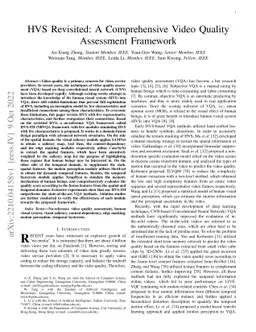 HVS Revisited: A Comprehensive Video Quality Assessment Framework