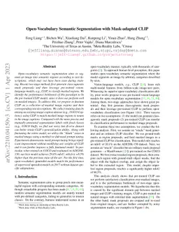Open-Vocabulary Semantic Segmentation with Mask-adapted CLIP