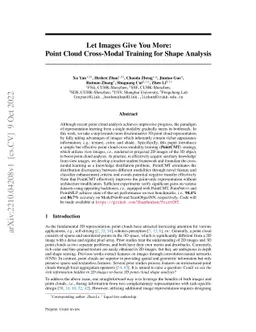 Let Images Give You More:Point Cloud Cross-Modal Training for Shape
  Analysis