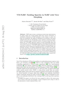 VM-NeRF: Tackling Sparsity in NeRF with View Morphing