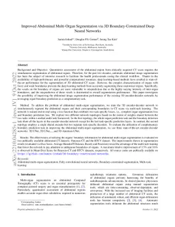 Improved Abdominal Multi-Organ Segmentation via 3D Boundary-Constrained
  Deep Neural Networks