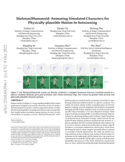 Skeleton2Humanoid: Animating Simulated Characters for
  Physically-plausible Motion In-betweening