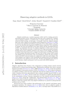 Dissecting adaptive methods in GANs