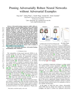 Pruning Adversarially Robust Neural Networks without Adversarial
  Examples