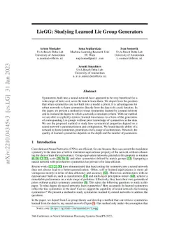LieGG: Studying Learned Lie Group Generators