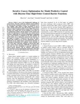 Iterative Convex Optimization for Model Predictive Control with
  Discrete-Time High-Order Control Barrier Functions