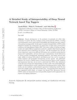 A Detailed Study of Interpretability of Deep Neural Network based Top
  Taggers