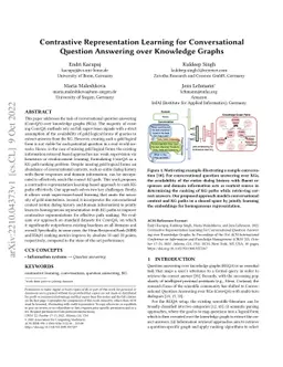 Contrastive Representation Learning for Conversational Question
  Answering over Knowledge Graphs