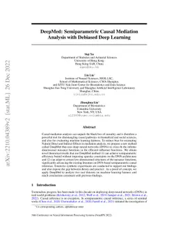 DeepMed: Semiparametric Causal Mediation Analysis with Debiased Deep
  Learning